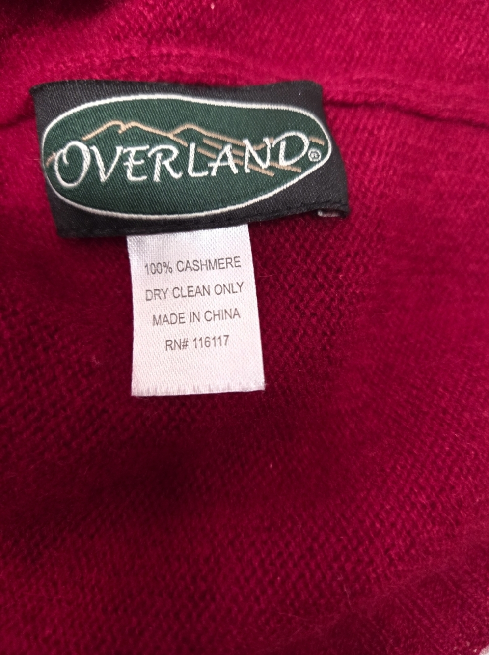 Overland Women's Burgundy Draped Poncho Sweater - Picture 3 of 3